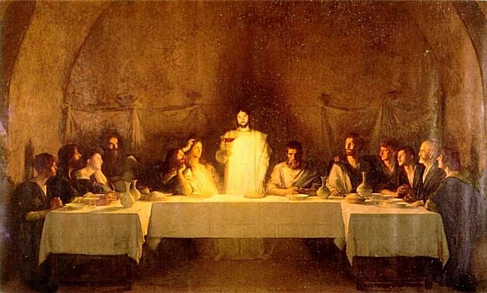 В четверг Страстной недели вспоминается Последняя Вечеря, когда Иисус заповедал ученикам своё тело и свою кровь